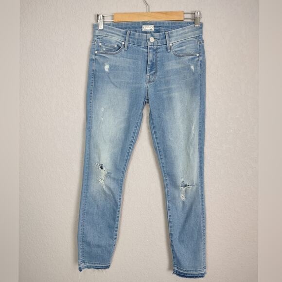 Mother Undone Hem Looker Jeans Crop in Cliffhanger Size 26 - Picture 2 of 16